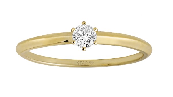 Stardiamant Ring Gelbgold 585